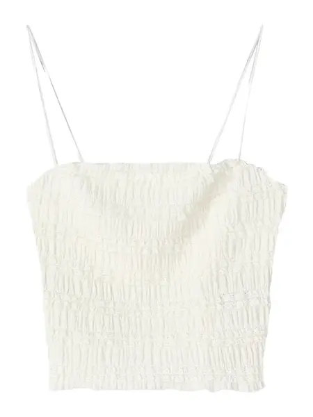 Bershka Top  šedobiela