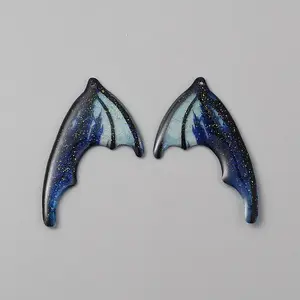 Translucent Resin Glitter Powder Pendants