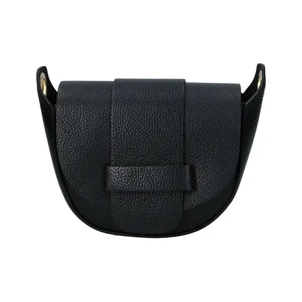 Trendy dámská kožená crossbody kabelka Menta, černá
