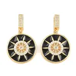 Brass Micro Pave Clear Cubic Zirconia Pendants