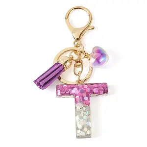 Alloy Resin Heart Keychains