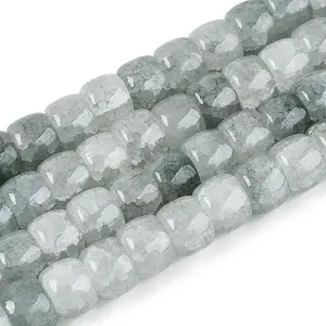 Baking Paint Crackle Glass Beads Strands