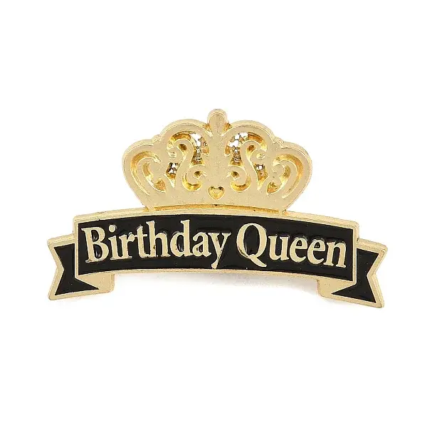 Birthday Queen with Crown Enamel Pins
