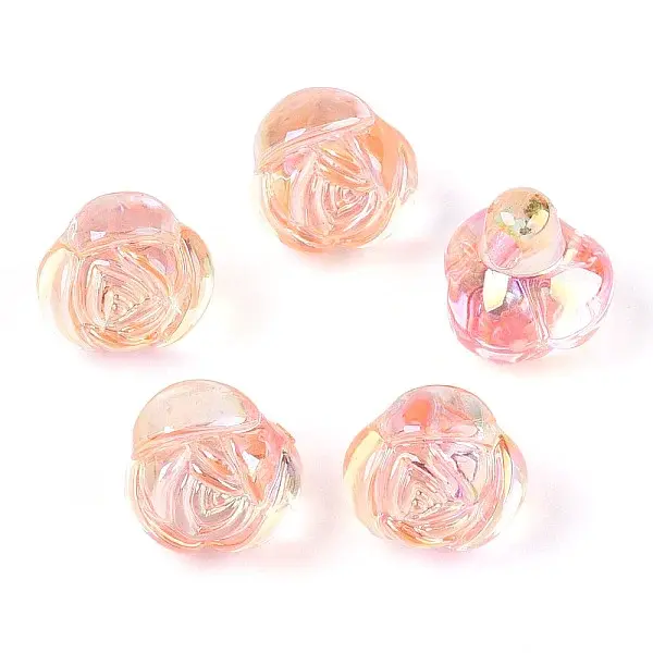 Electroplate Transparent Acrylic Beads