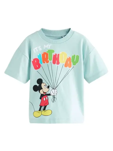 Next Tričko 'Mickey Mouse'  pastelovo modrá / žltá / červená / čierna