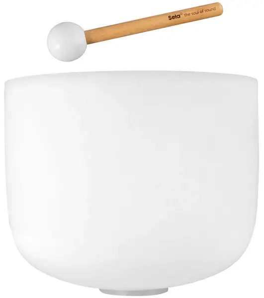 Sela 14" Crystal Singing Bowl Frosted C 440 Hz