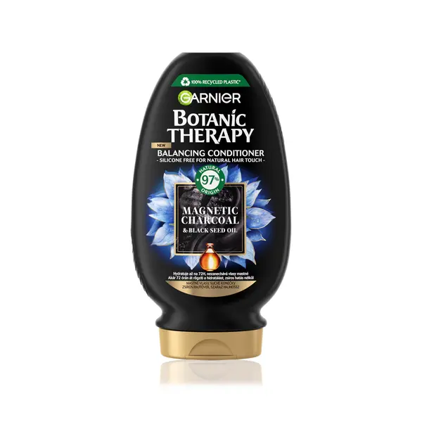 Kondicionér pro mastné kořínky a suché délky Garnier Therapy Botanic Magnetic Charcoal - 200 ml + dárek zdarma