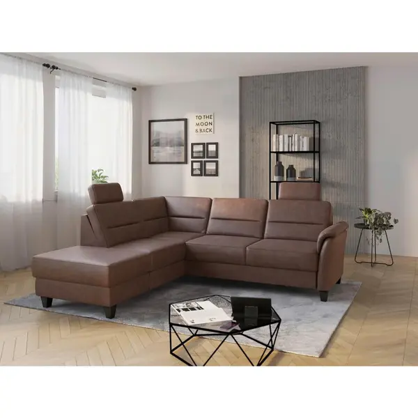 Sit & More ROHOVÁ SEDAČKA, textil, barvy lískového ořechu