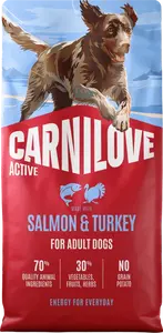 Granule CARNILOVE Active pro dospělé psy losos a krůta 12 kg