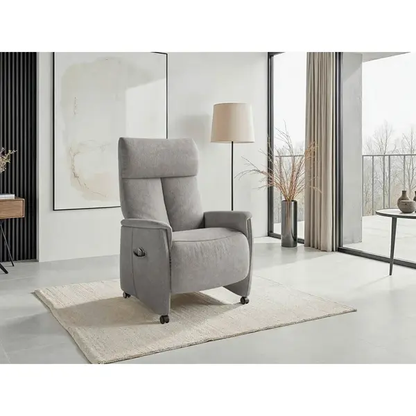 Sit & More RELAXAČNÍ KŘESLO, textil, šedá