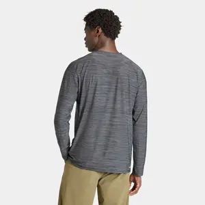 ADIDAS PERFORMANCE Funkčné tričko  sivá melírovaná / biela