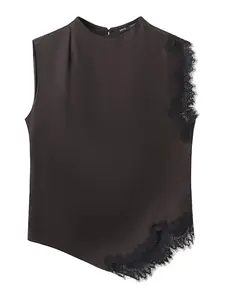 MANGO Top  tmavohnedá