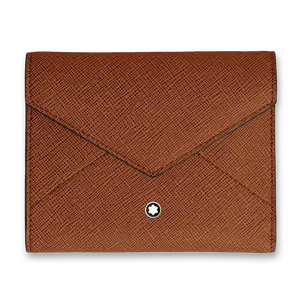 Peněženka Montblanc Sartorial Trio 6 cc, hnědá/černá