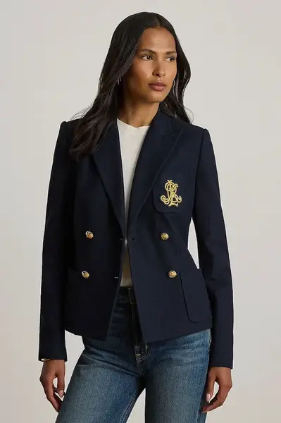 Lauren Ralph Lauren dvouřadé sako bavlněné s elastanem