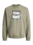 Jack & Jones Junior Mikina 'JCOFLARE'  sivá / biela