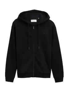 TOM TAILOR DENIM Tepláková bunda  čierna