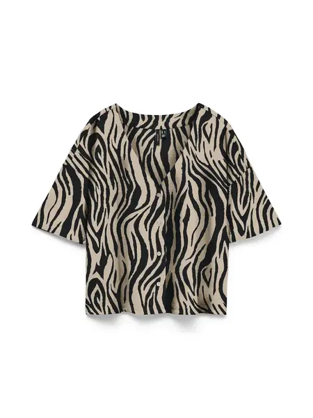 VERO MODA Blúzka 'VMJESMILO'  tmavošedá / čierna