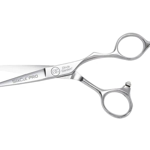 Kadeřnické nůžky Olivia Garden SilkCut® Pro Shear 5" - stříbrné (SI-PRO5.00) + dárek zdarma