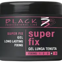 Extra silně tužící gel na vlasy Black Super Fix - 500 ml (01107) + dárek zdarma