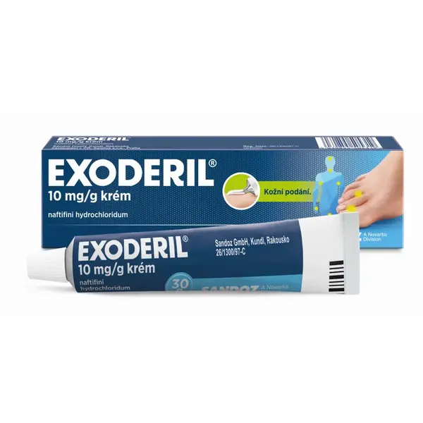 Exoderil® 10 mg/g krém 30 g, na plíseň kůže a nehtů