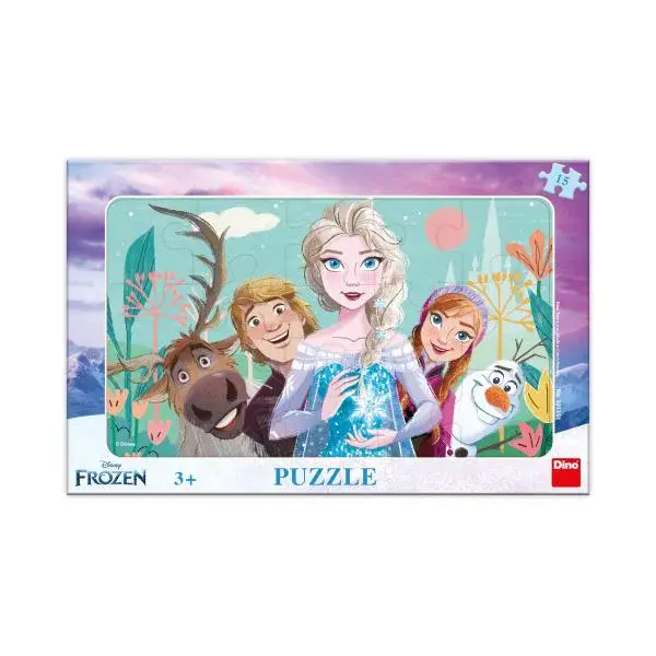 Puzzle Frozen: rodina 15 dielikov doskové