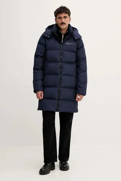 Bunda Karl Lagerfeld Jeans tmavomodrá barva, zimní, A4M15028