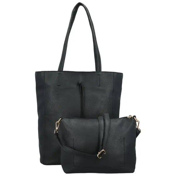 Stylový dámský koženkový set kabelek Kenza, tmavě modrý