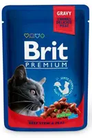 Brit Premium Cat Kapsa With Beef Stew & Peas 100g