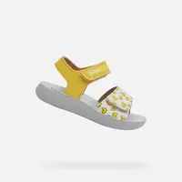 Yellow Girls Sandals Geox Lightfloppy - Girls