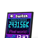 Inteligentní pixelový LED displej Divoom Pixoo64 20 x 20 x 2,4 cm. černá barva