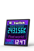Inteligentní pixelový LED displej Divoom Pixoo64 20 x 20 x 2,4 cm. černá barva