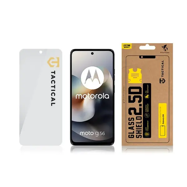 Tvrzené sklo Tactical Glass Shield 2.5D pro Motorola Moto G56, transparentní