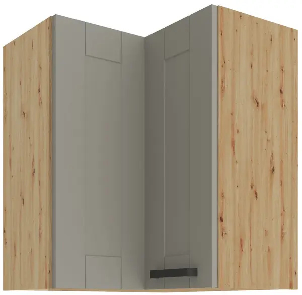 Horní rohová skříňka Luna 60x60 GN-72 2F (90°) Barva korpusu: Dub artisan, Barva dvířek: Clay Grey
