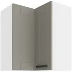 Horní rohová skříňka Luna 60x60 GN-72 2F (90°) Barva korpusu: Bílá, Barva dvířek: Clay Grey