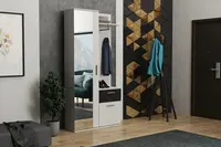 Předsíňová stěna Justus 1 Barva korpusu: Bílá / černá