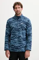 Fleecová mikina Jack Wolfskin BIG SKY pánská, tmavomodrá barva, vzorovaná, A65447