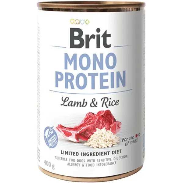 Brit konzerva Mono Protein Lamb & Brown Rice 400 g