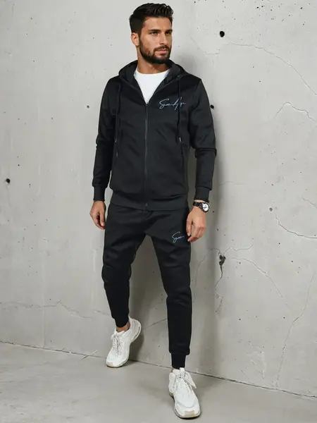 Černý pánský teplákový komplet Dstreet