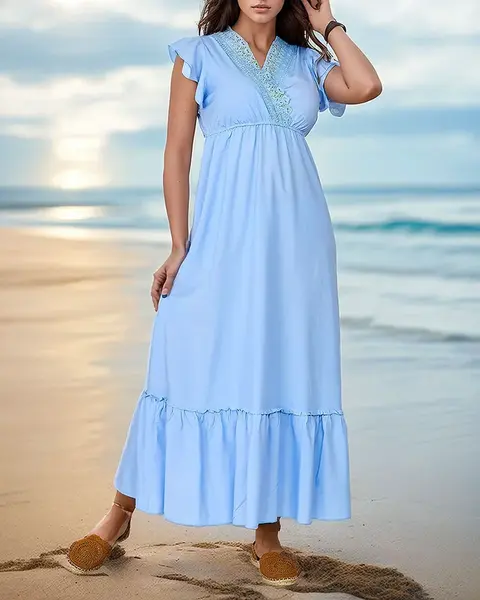 Resti Women's Long Dress with Lace