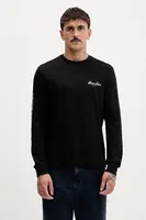 Bavlněné tričko s dlouhým rukávem Guess Jeans černá barva, s potiskem, M5YI03 K8HM0