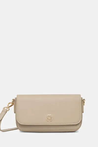 Kabelka Tommy Hilfiger béžová barva, AW0AW17677