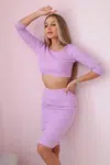 Set of blouses with a purple skirt
