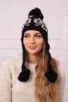 Kesi Dámska čiapka s dlhými ušami Balbina K381 čierna