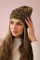 marka niezdefiniowana Čapica s fleece Merry K225 čierna+horčica