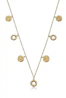 Viceroy Pozlátený náhrdelník s kruhovými prívesky Air 75276C01012
