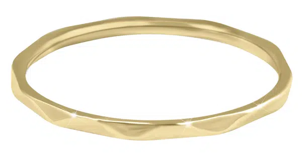 Troli Minimalistický pozlátený prsteň s jemným dizajnom Gold 62 mm