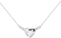 Preciosa Romantický strieborný náhrdelník Srdce s českým krištáľom Preciosa With Love 6144 00