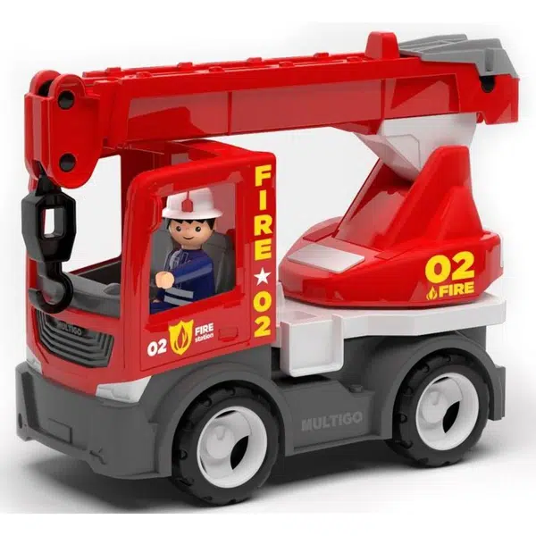 Eco MultiGO Fire Žeriav s hasičom Auto s Igráčkom