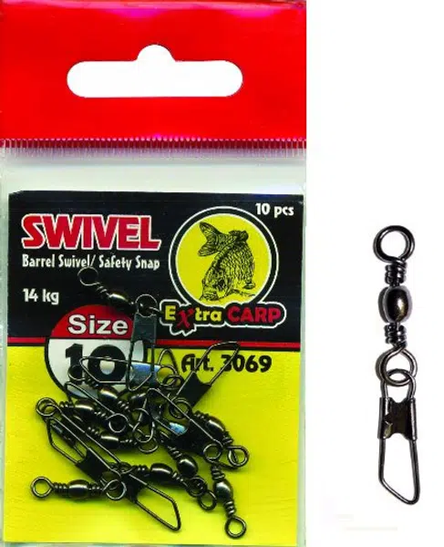 Extra carp obratlík s karabínkou 10ks v balení-veľ.18 nosnosť 7kg