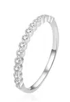 Beneto Jemný strieborný prsteň so zirkónmi AGG362 54 mm